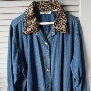 Interchangeable Collars Jeans Jacket